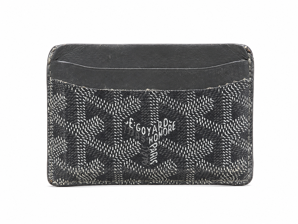 Goyard card holder grey