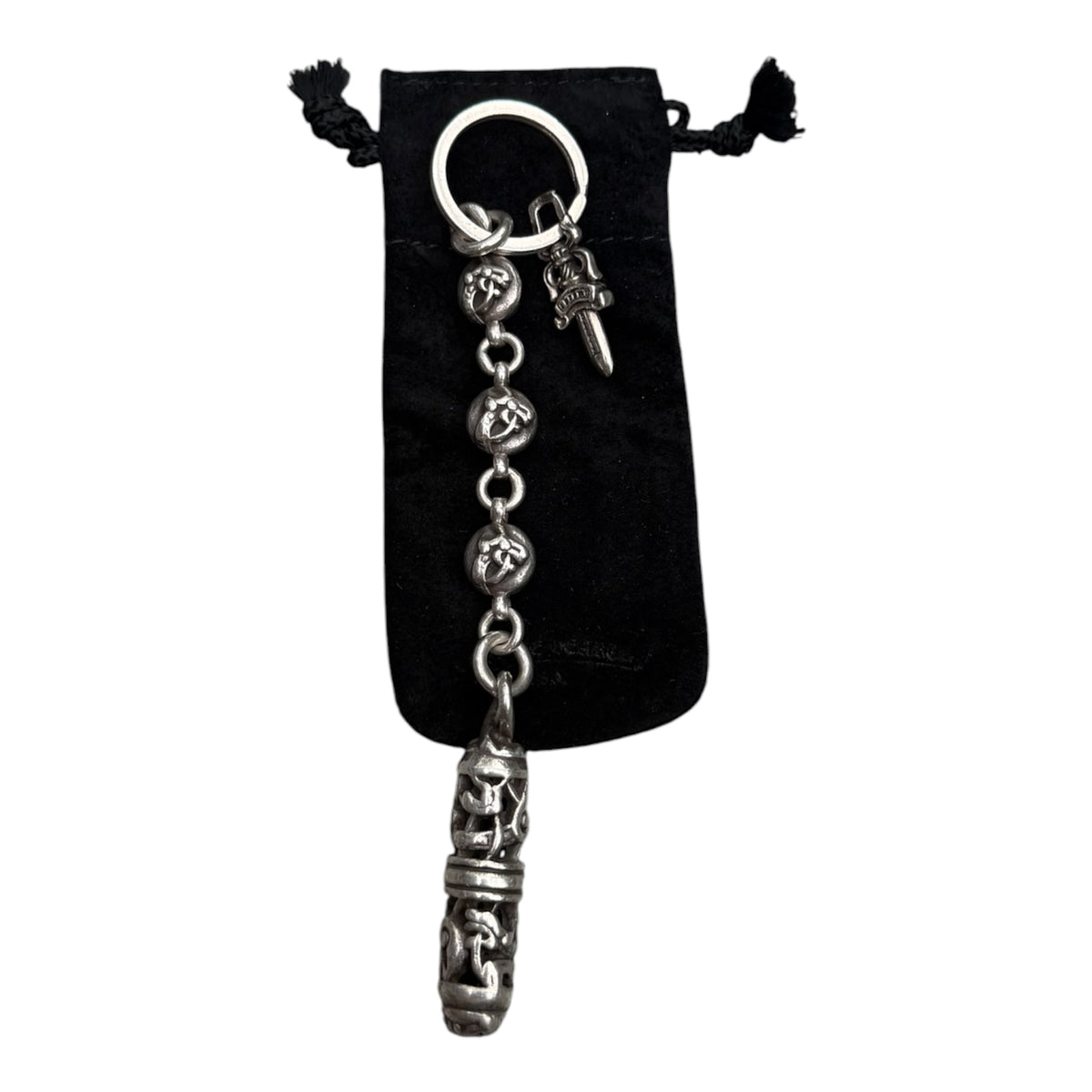 Chrome hearts campana and dagger keychain